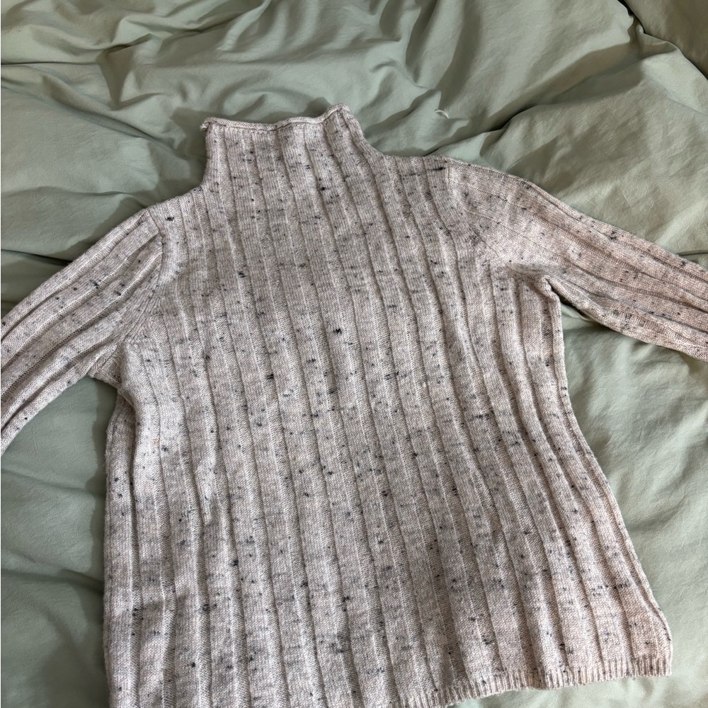 Madewell speckled heather Turtleneck Sweater